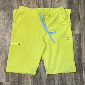 Figs Yola Scrub Bottoms, XS Yellow Green Women’s Pants